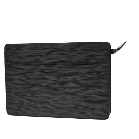 LOUIS VUITTON LV Pochette Homme Clutch Hand Bag Epi Leather Black M52522 05EE826 - Picture 1 of 15